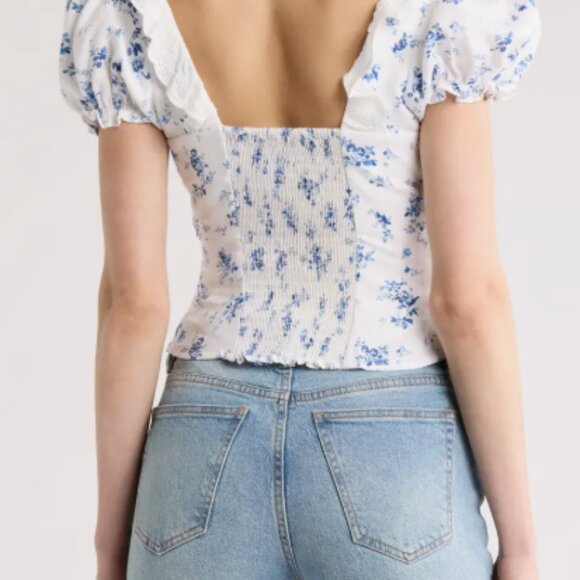 Reformation Alice Lace Trip puffed top - Picture 2 of 2